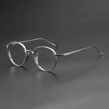 2022 Япония Ръчно изработени луксозни мъжки ретро титаниеви рамки за очила Дамски марков дизайн Модни овални стилни оптични очила за късогледство