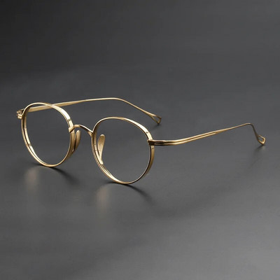 2022 Japonia Handmade Bărbați de lux Vintage titan ochelari Ramă femei Brand Design Moda stil oval Ochelari de vedere cu miopie optică