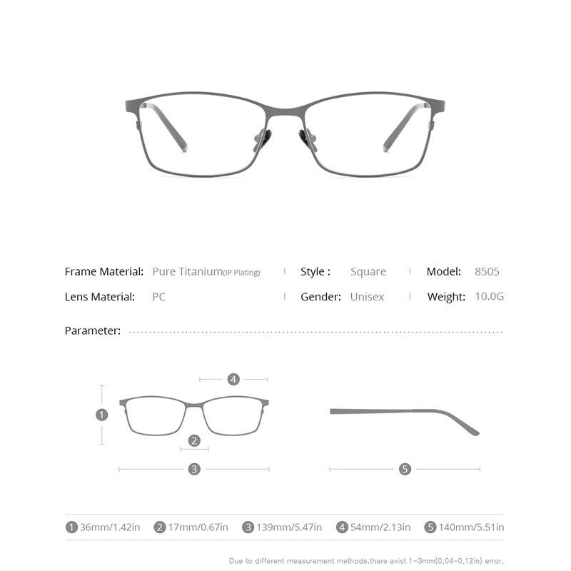 FONEX tīra titāna briļļu ietvars vīriešu kvadrātveida brilles vīriešiem klasiskās pilnas optiskās recepšu briļļu ietvari Gafas Oculos 8505