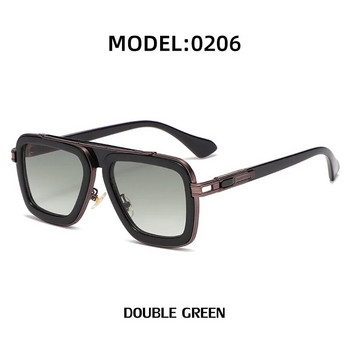 Ретро мъжки квадратни слънчеви очила Маркови дизайнерски мъжки дамски модни луксозни класически градиентни слънчеви очила за шофиране с голяма рамка UV400