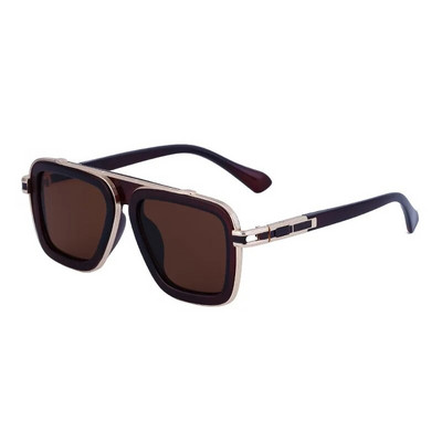 Ochelari de soare pătrați retro pentru bărbați, designer de marcă, pentru femei, modă, clasici, de lux, cu cadru mare, cu gradient, ochelari de soare pentru conducere UV400