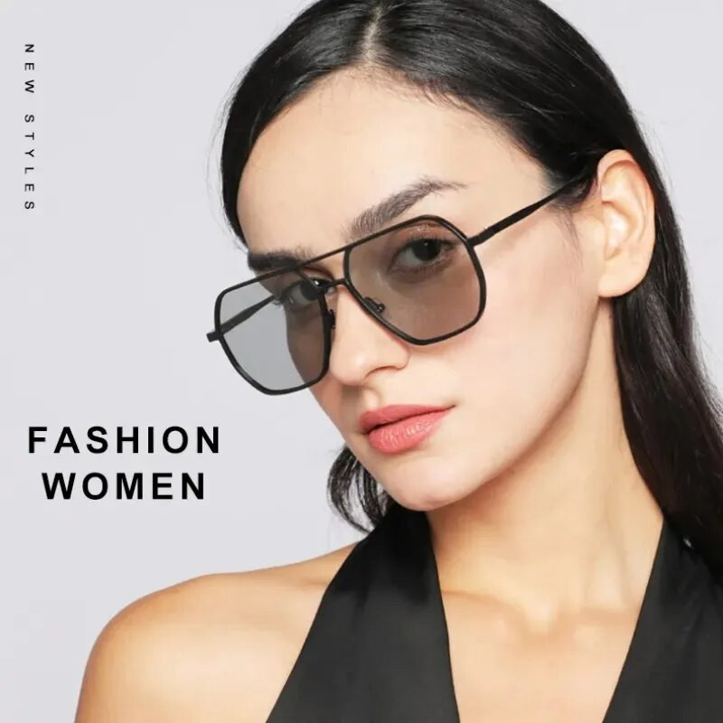 Jaunas modes alumīnija fotohromas saulesbrilles vīriešiem sievietēm polarizētās saulesbrilles Hameleons pret atspīdumu braukšanas Oculos de sol