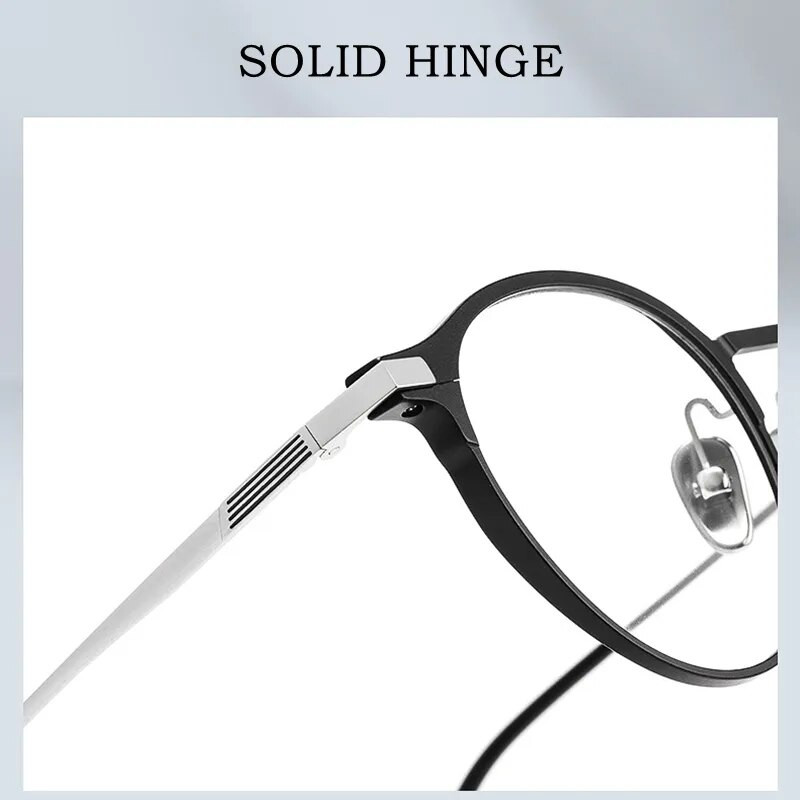 YIMARUILI nauji itin lengvi madingi akiniai retro apvalūs gryno titano optiniai akinių rėmeliai vyrams ir moterims L5086M