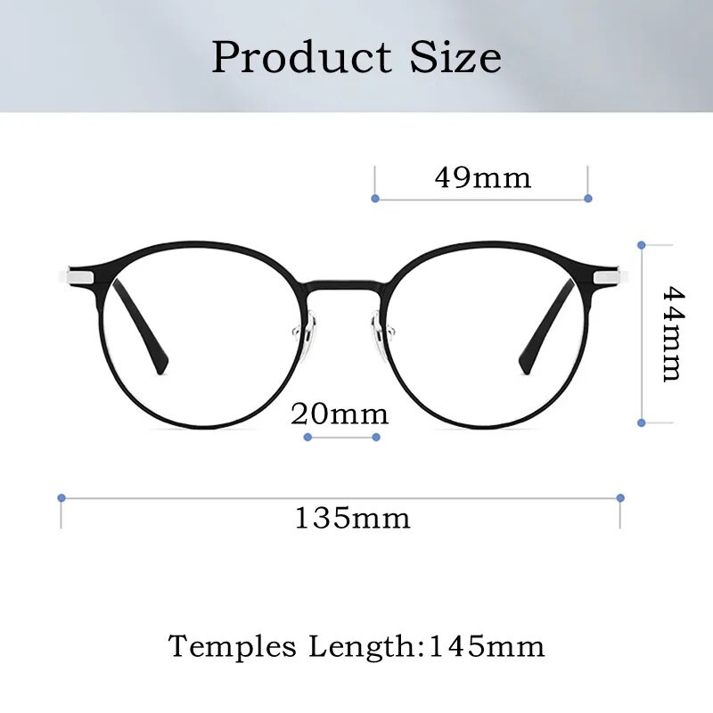 YIMARUILI nauji itin lengvi madingi akiniai retro apvalūs gryno titano optiniai akinių rėmeliai vyrams ir moterims L5086M