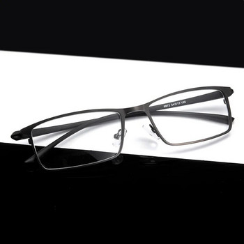 Ανθεκτικό ανδρικό κράμα επαγγελματικών γυαλιών Σκελετός Ανδρικό τετράγωνο Εξαιρετικά ελαφρύ μεταλλικό τετράγωνο ματιών Συνταγογραφούμενα γυαλιά γυαλιών