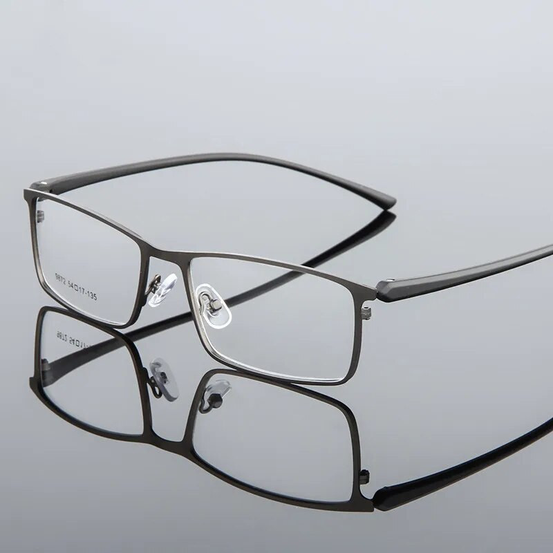 Vastupidav meeste sulamist äriprillide raam Meeste ruudukujuline ülikerge metallist silmade ruudukujuline prillide raamid
