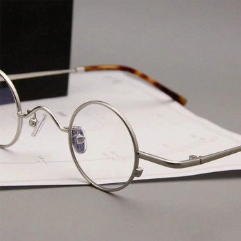 Висококачествени винтидж кръгли луксозни рамки за оптични очила от чист титан Мъже Жени Модни компютърни очила 50330