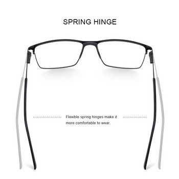 MERRYS DESIGN Мъжки рамки за очила от титанова сплав Бизнес стил Мъжки квадратни ултралеки очила с рецепта за късогледство S2170