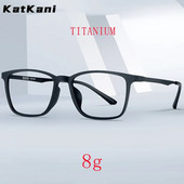KatKani Ultra Light Fashion TR90 Super Flexible Pure Titanium Comfortable τετράγωνα οπτικά συνταγογραφούμενα γυαλιά Ανδρικά HR3067