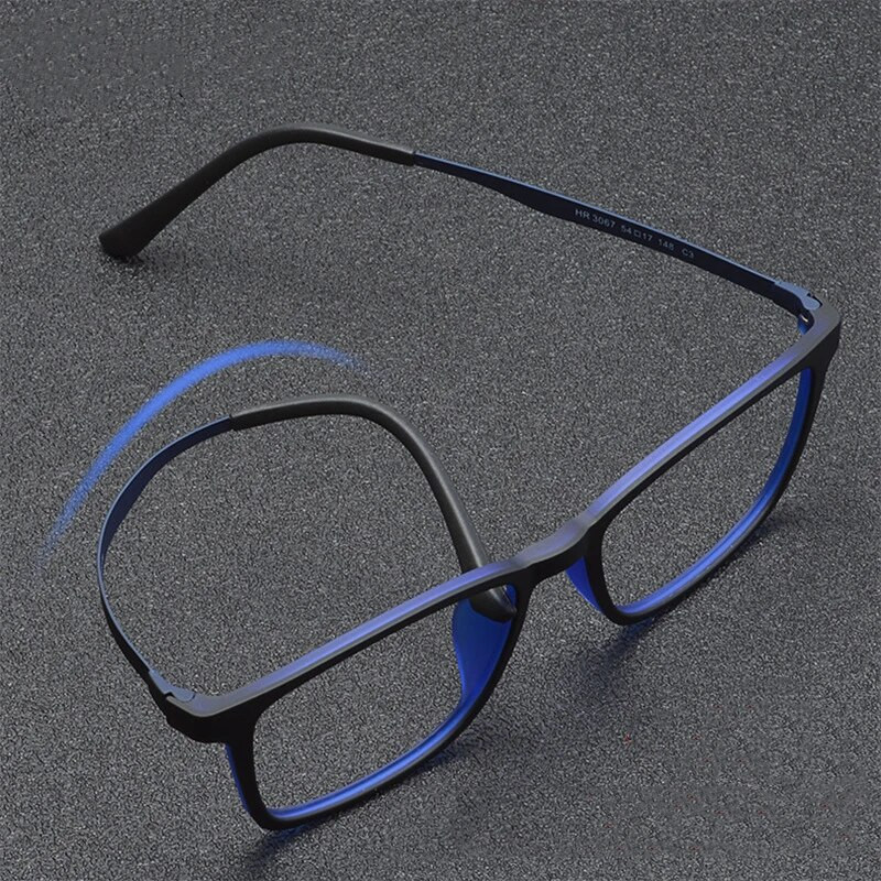 KatKani Ultra Light Fashion TR90 Super Flexible Pure Titanium Comfortable τετράγωνα οπτικά συνταγογραφούμενα γυαλιά Ανδρικά HR3067