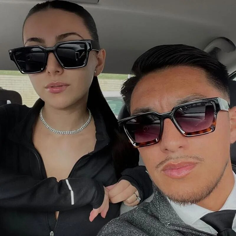 Kvadrātveida vintage saulesbrilles vīriešiem Modes panks retro zīmolu dizaineru saulesbrilles sievietēm braukšanas saulesbrilles vīriešu UV400 aizsargbrilles žalūzijas