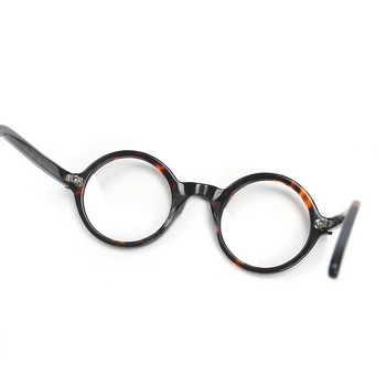 Σκελετός οπτικών γυαλιών Ανδρικά Γυναικεία Johnny Depp ZOLMAN Στρογγυλά Vintage Γυαλιά Υπολογιστής Acetate Σκελετός γυαλιών για ανδρικό καθαρό φακό
