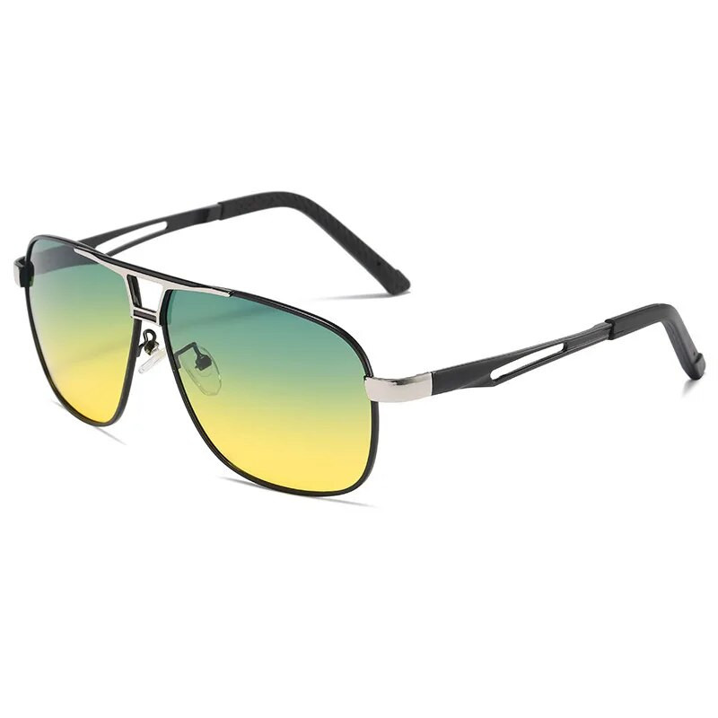 Vīriešu braukšanas hameleona brilles dienas un nakts divējāda lietojuma vīriešu krāsas maiņas lēcas nakts redzamības polarizētās fotohromās saulesbrilles