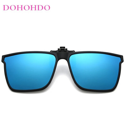 Fotohromisks polarizēts uzvelkamais klips uz saulesbrillēm vīriešu sieviešu saulesbrilles Krāsa pret atspīdumu lēca nakts redzamības kvadrātveida brilles UV400