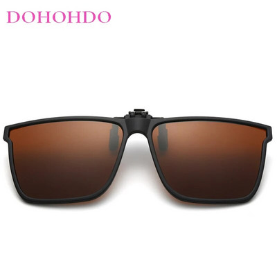 Fotohromisks polarizēts uzvelkamais klips uz saulesbrillēm vīriešu sieviešu saulesbrilles Krāsa pret atspīdumu lēca nakts redzamības kvadrātveida brilles UV400