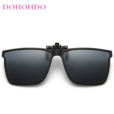 Fotohromisks polarizēts uzvelkamais klips uz saulesbrillēm vīriešu sieviešu saulesbrilles Krāsa pret atspīdumu lēca nakts redzamības kvadrātveida brilles UV400