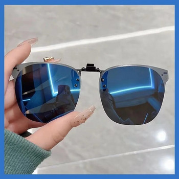 KLASSNUM Мъжки слънчеви очила с щипка, поляризирани, сгъваеми очила, дамски градиентни, фотохромни, анти UV400 слънчеви очила, очила за нощно виждане