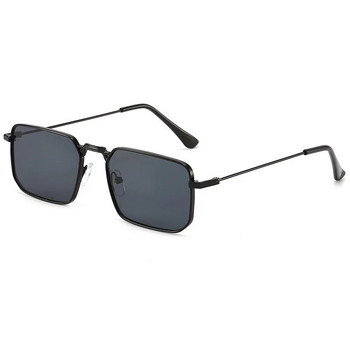 Висококачествени правоъгълни слънчеви очила Дамски очила с метална рамка Винтидж маркови квадратни слънчеви очила за мъже Сенници Женски очила