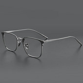 Πλαίσιο Ultra Light Pure Titanium Myopia Glasses για Ανδρικά επαγγελματικά ρετρό casual τετράγωνα γυαλιά