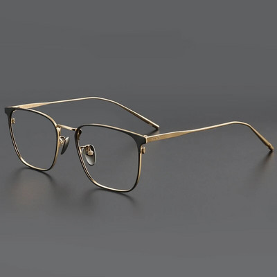 Πλαίσιο Ultra Light Pure Titanium Myopia Glasses για Ανδρικά επαγγελματικά ρετρό casual τετράγωνα γυαλιά