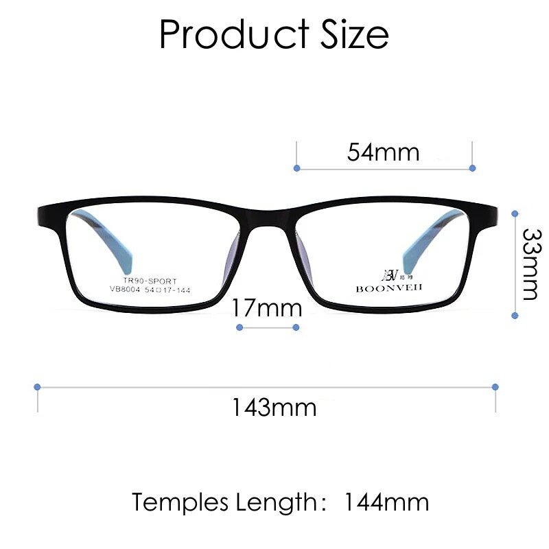 YIMARUILI Uus ülikerge mood Kvaliteetsed TR90 prillid naistele Retro kandilised optilised retseptiprillid, raam Meeste VB8004