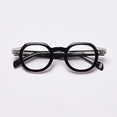 49875 Vintage atsetaadist ümmargused optilised prillid, meeste, naiste, moodsad, sinised arvutiprillid