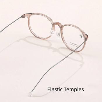 KatKani ултра леки модни гъвкави очила TR90 Мъжки ретро кръгли оптични диоптрични очила от чист титан M9881