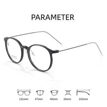 KatKani ултра леки модни гъвкави очила TR90 Мъжки ретро кръгли оптични диоптрични очила от чист титан M9881