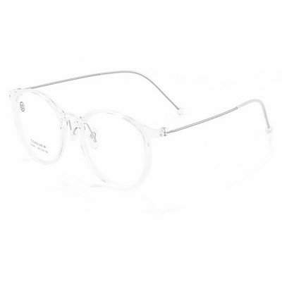 KatKani īpaši vieglas modes, elastīgas TR90 brilles vīriešiem Retro apaļas, tīra titāna, optiskas, recepšu brilles, sieviešu ietvars M9881