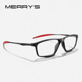 MERRYS DESIGN Rame de ochelari de sport pentru bărbați TR90 Ramă din aluminiu Templă cu picioare din silicon Ochelari de vedere cu prescripție pentru miopie S2715