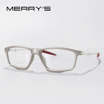 MERRYS DESIGN Rame de ochelari de sport pentru bărbați TR90 Ramă din aluminiu Templă cu picioare din silicon Ochelari de vedere cu prescripție pentru miopie S2715