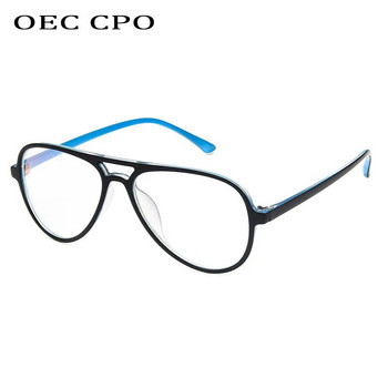 OEC CPO Fashion Vintage Clear Glasses Unisex Eyewear Pilot EyeGlass Optical Glass Σκελετός Διαφανής φακός O408