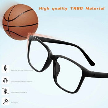YIMARUILI Fashion Εξαιρετικά ελαφριά, μεγάλα, χωρίς βίδες TR90 Γυναικεία τετράγωνα ρετρό Big Face οπτικά συνταγογραφούμενα γυαλιά οράσεως Ανδρικά