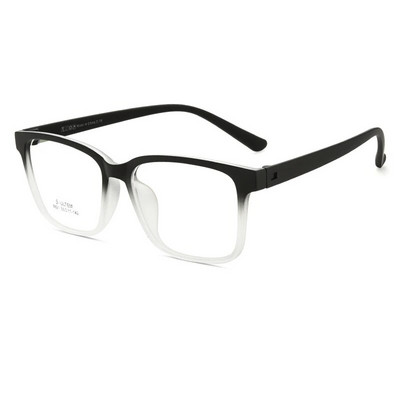 YIMARUILI Ochelari de ochi TR90, ultra-ușori, mari, fără șuruburi, pentru femei, pătrați, retro, cu față mare, cu ramă optică de prescripție pentru ochelari, bărbați