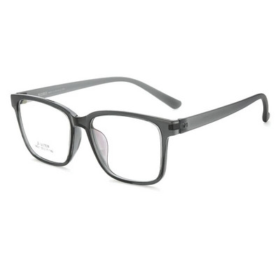 YIMARUILI Ochelari de ochi TR90, ultra-ușori, mari, fără șuruburi, pentru femei, pătrați, retro, cu față mare, cu ramă optică de prescripție pentru ochelari, bărbați