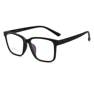 YIMARUILI Ochelari de ochi TR90, ultra-ușori, mari, fără șuruburi, pentru femei, pătrați, retro, cu față mare, cu ramă optică de prescripție pentru ochelari, bărbați