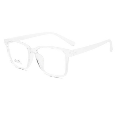 YIMARUILI Ochelari de ochi TR90, ultra-ușori, mari, fără șuruburi, pentru femei, pătrați, retro, cu față mare, cu ramă optică de prescripție pentru ochelari, bărbați