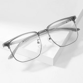 Rame de ochelari Gmei din aliaj optic de modă TR90 pentru bărbați, rame, retro, pătrate, ultraușoare, pentru ochelari cu prescripție TM11