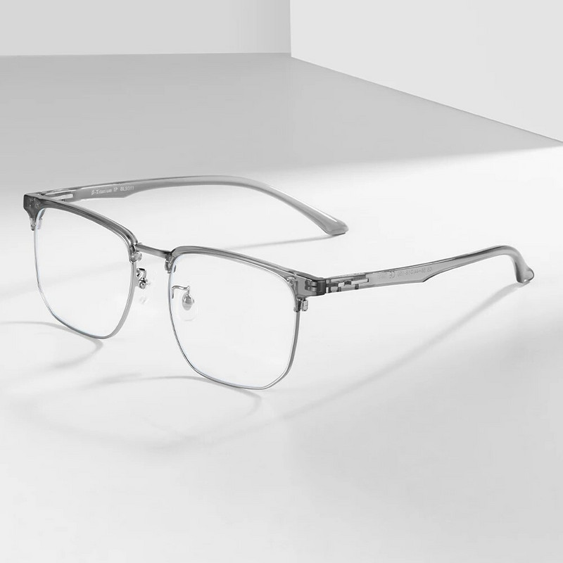 Gmei Optical Fashion Alloy TR90 meeste prillide raam Naiste retro ruudu ülikerged prillide raamid TM11