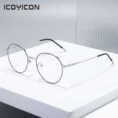 Ochelari rotunzi ultraușori din titan pur Ochelari de vedere retro de lux pentru bărbați, complet clasici, ovali, optici, prescripți, TA004