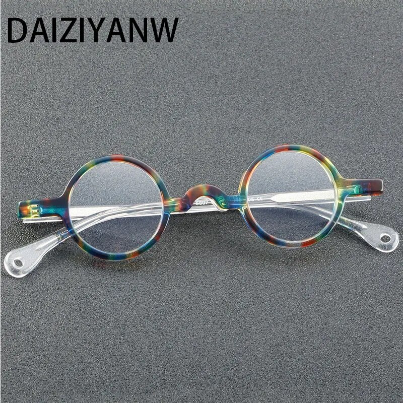 Vintage meeste ümar punk väikese raamiga atsetaadist prillide raam Käsitsi valmistatud mood lihtsad naiste retseptiprillid