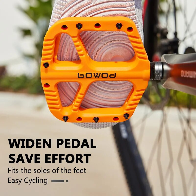 BOWOD īpaši vieglie neslīdoši neilona velosipēdu pedāļi ūdensizturīgi kalnu velosipēda pedāļi MTB noslēgts gultnis CNC sakausējuma riteņbraukšanas piederumi