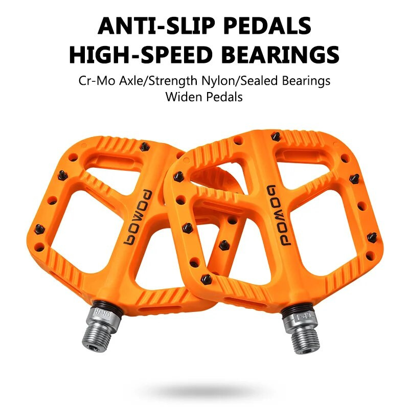 BOWOD īpaši vieglie neslīdoši neilona velosipēdu pedāļi ūdensizturīgi kalnu velosipēda pedāļi MTB noslēgts gultnis CNC sakausējuma riteņbraukšanas piederumi