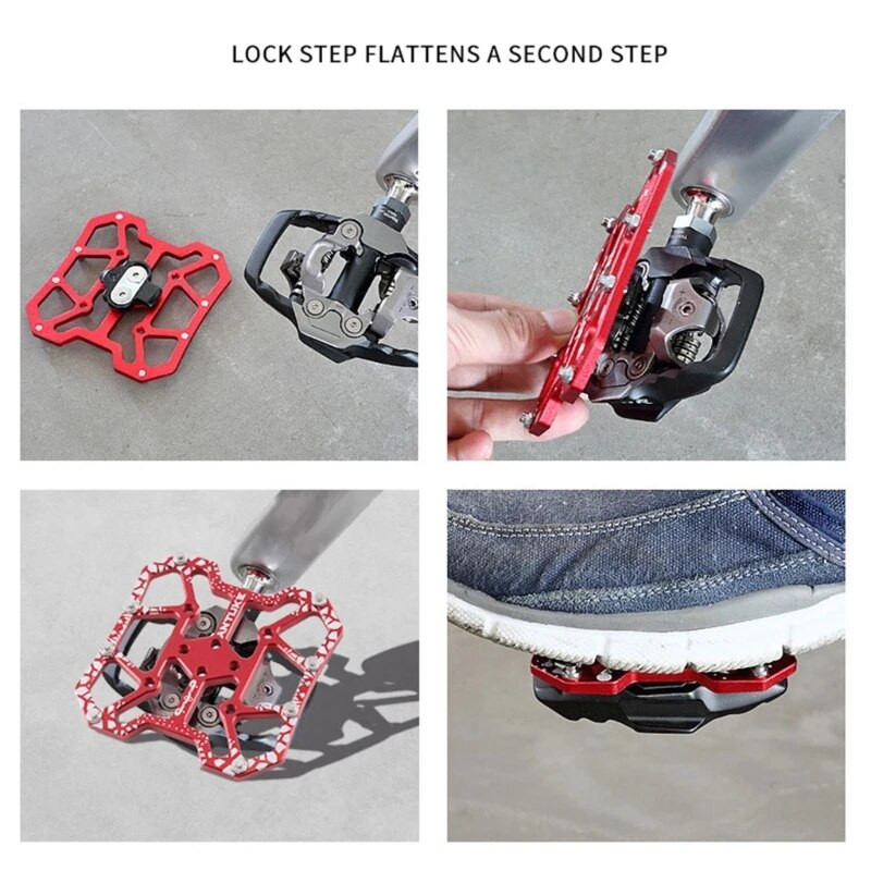 Maanteeratta klambrita pedaaliplatvormi adapterid MTB jalgrataste universaalsed pedaaliadapterid alumiiniumsulamist maanteeratta klambriteta pedaaliplatvorm