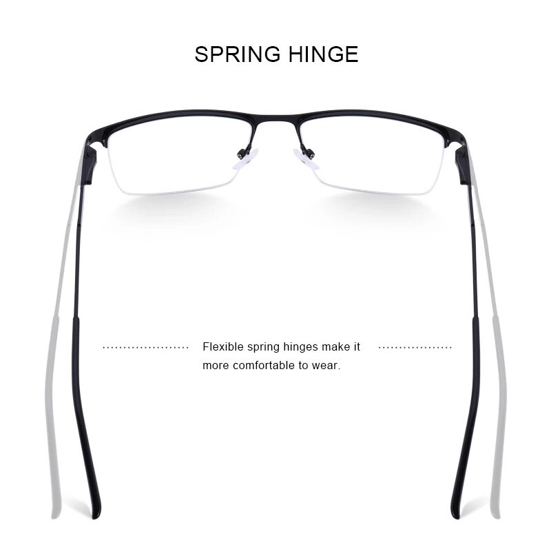 MERRYS DESIGN Vīriešu titāna sakausējuma brilles rāmis Vīriešu kvadrātveida acs tuvredzība recepšu brilles vīriešu pusoptiskas S2064