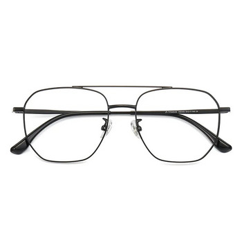 KatKani ултра-леки модни очила с двоен лъч Дамски ретро тренд Чист титан Оптична диоптрична рамка за очила Мъжки 85405