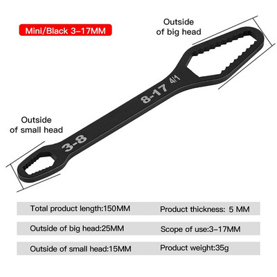 Κλειδί Torx 8-22 mm Αυτοσφίγγιμο με ρυθμιζόμενα γυαλιά Πίνακα κλειδιού διπλής κεφαλής Torx Εργαλεία χειρός για το εργοστάσιο