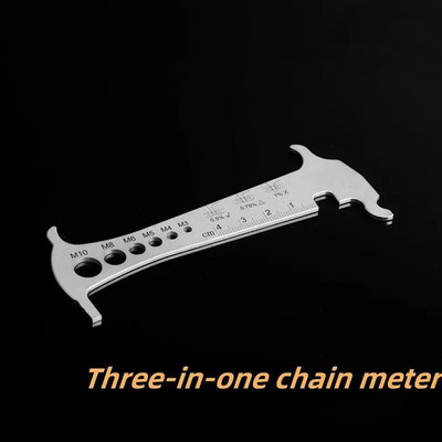 MTB velosipēda ķēžu nodiluma indikatora rīku ķēžu pārbaudītāja komplekti Daudzfunkcionālas ķēdes mērierīces mērīšana kalnu šosejas velosipēdam
