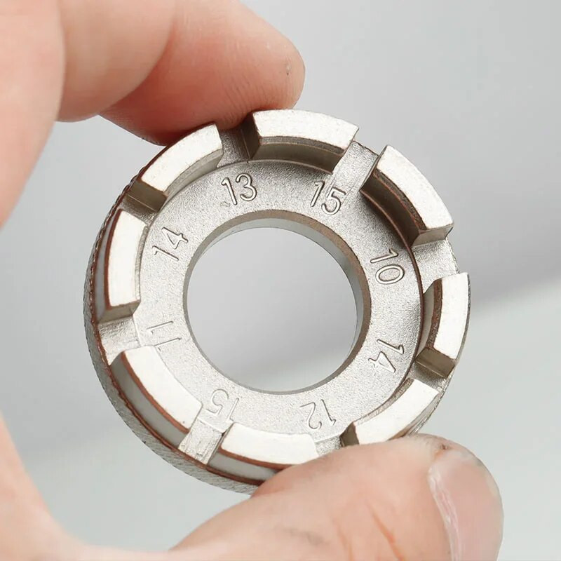 Jalgratta kodaraga nipli mutrivõti 8-suunaline soonega jalgratta velje reguleerija mutrivõti tsingitud remonditeenus Mtb tööriista võtmetarvikud