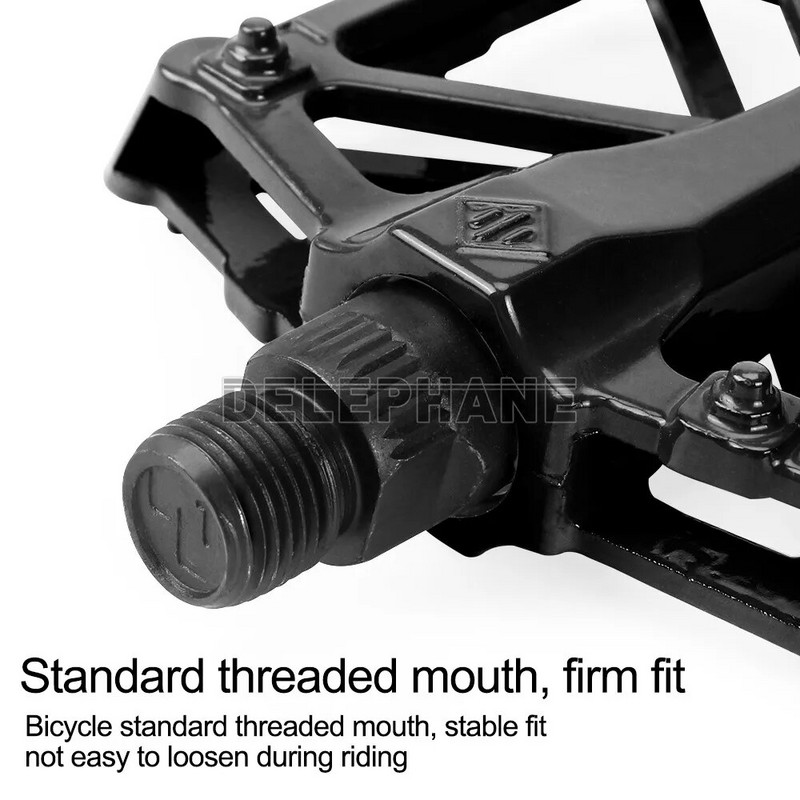 Dviračio pedalai 9/16, skirti MTB universaliems lengvo aliuminio lydinio kalnų dviračių pedalams, neslystantiems rutuliniams guoliams dviračio plokšti pedalai